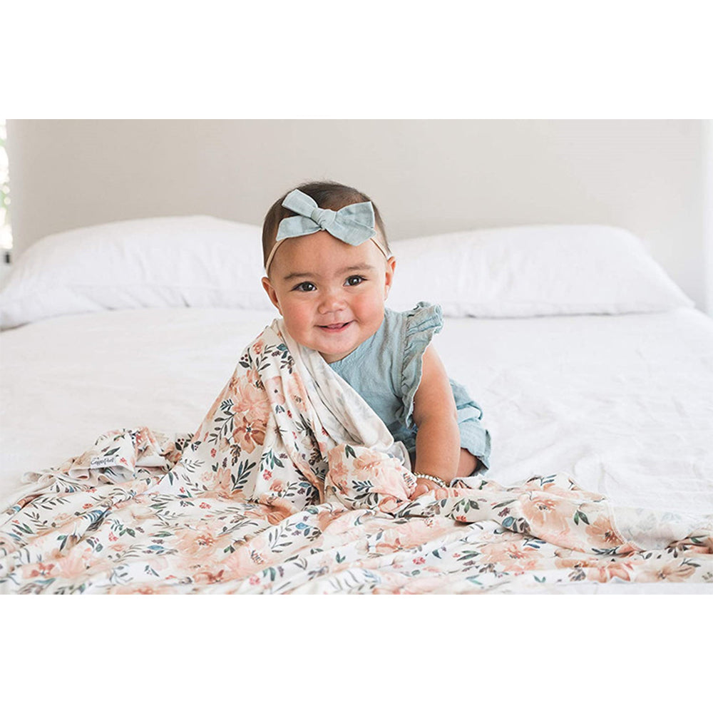 Retro Floral Baby Swaddle Set
