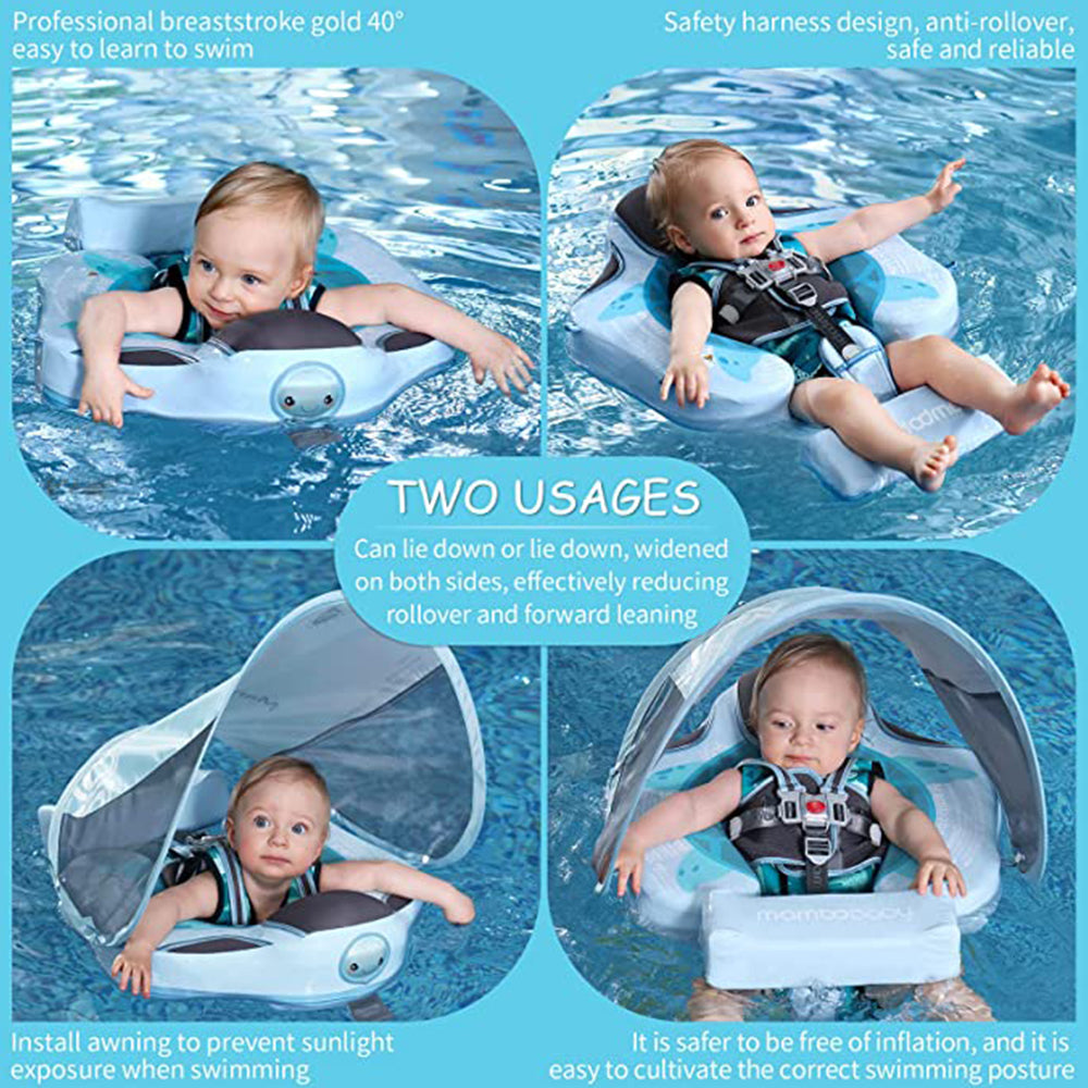 Sea Turtle 3-24 Months Swimming Float Swim Trainer with Canopy