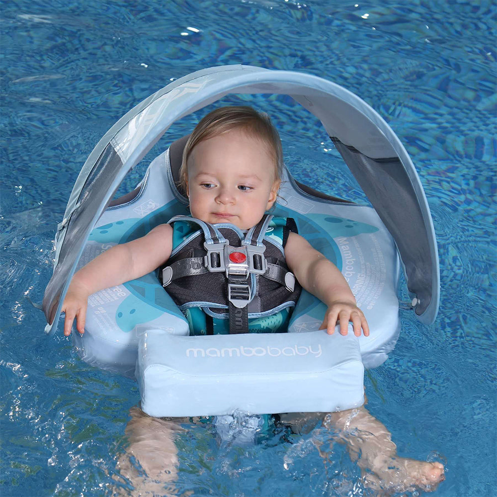 Sea Turtle 3-24 Months Swimming Float Swim Trainer with Canopy