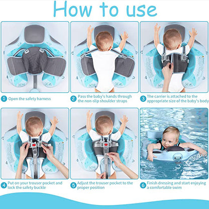 Sea Turtle 3-24 Months Swimming Float Swim Trainer with Canopy